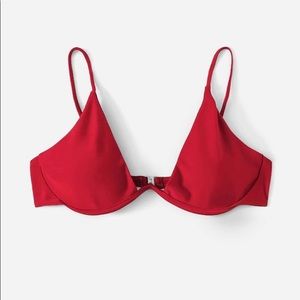 NWT Red Bikini Top- Underwire- Size Medium